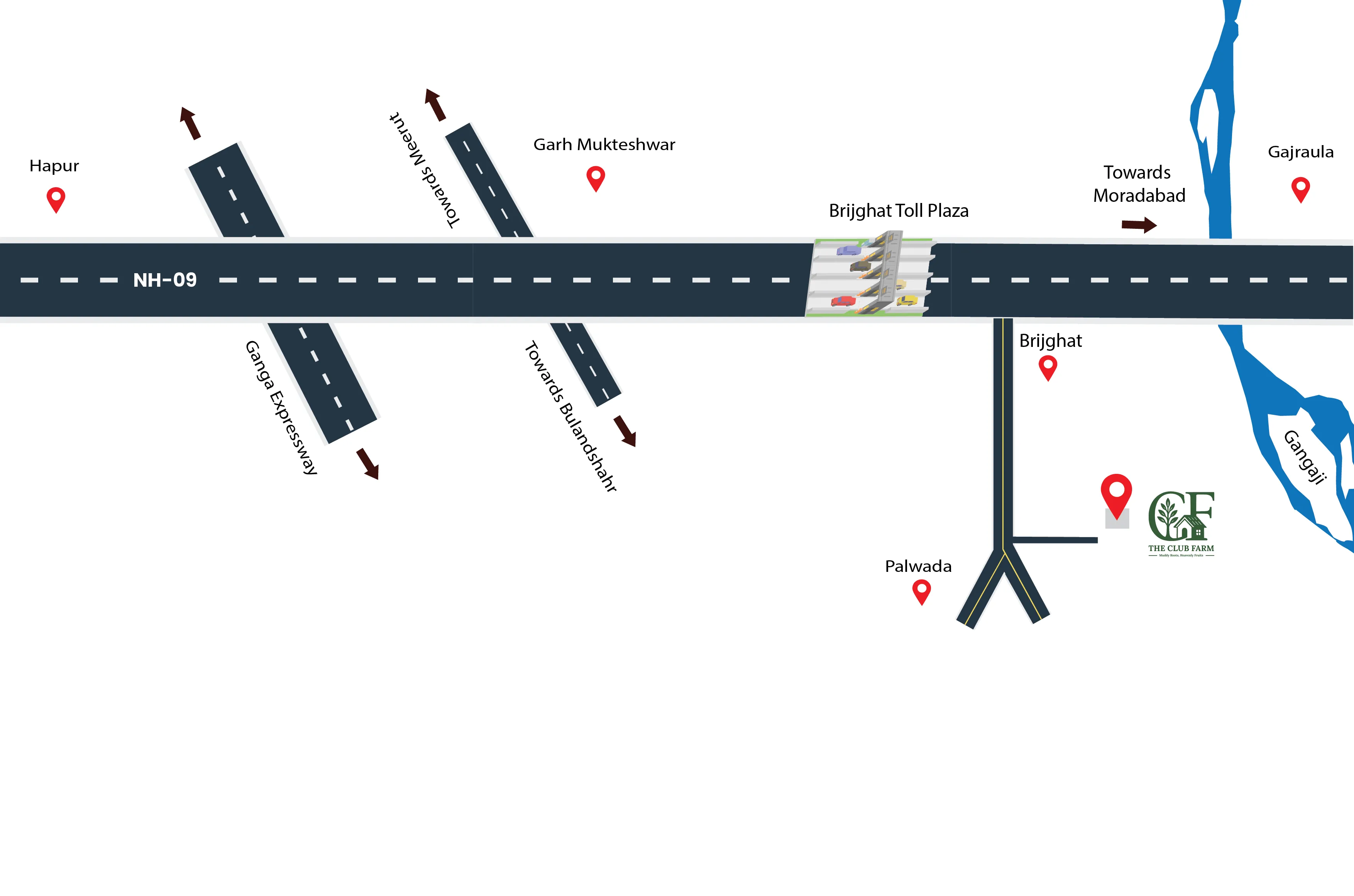 The Club Farm Location Map