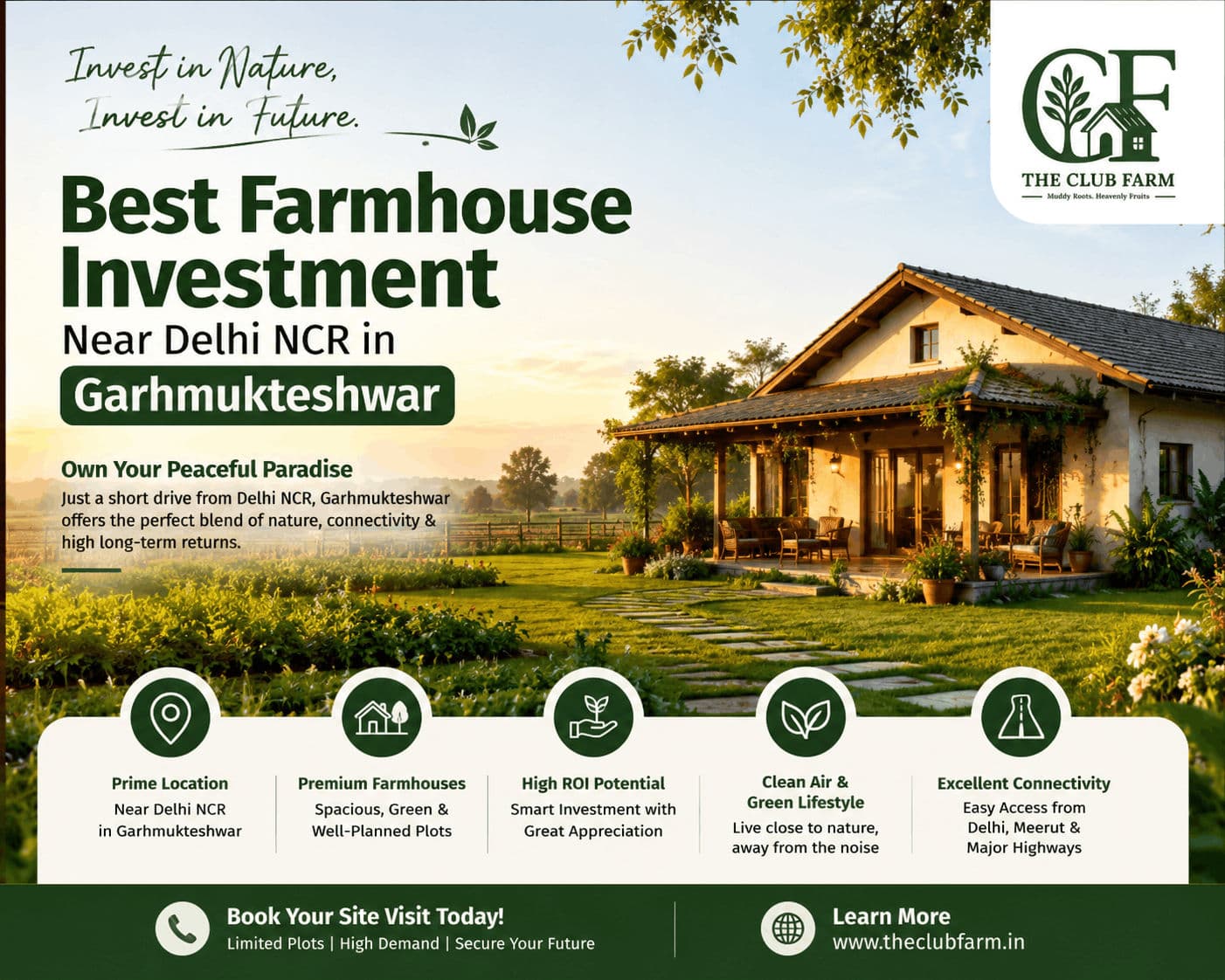 Best Farmhouse Investment Near Delhi NCR in Garhmukteshwar: Why Smart Investors Are Buying Here in 2026